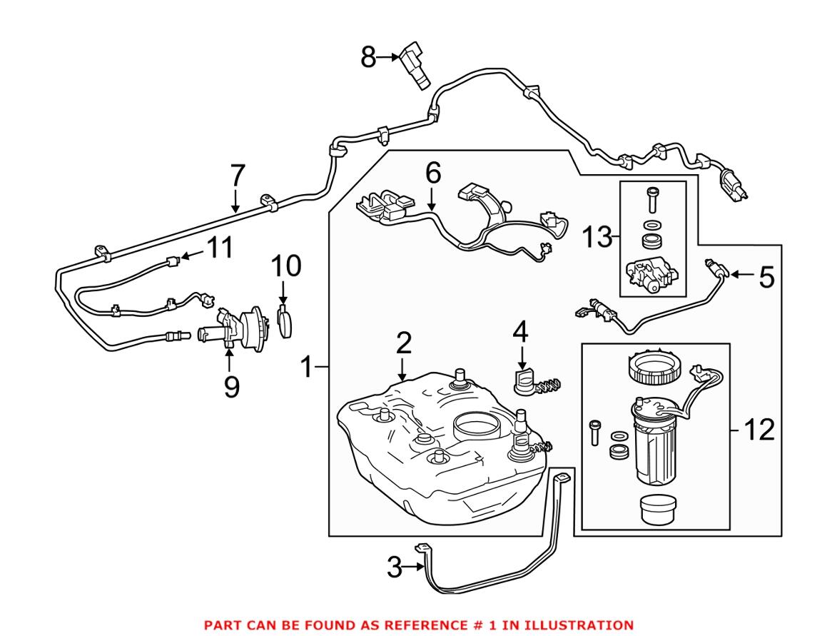 Mercedes Diesel Exhaust Fluid (DEF) Tank Assembly 2044707502